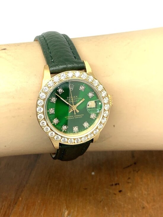 Rolex Datejust Women\'s Watch 6917 Swiss Automatic 18k Gold Case Diamond 26mm main image 2